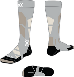 Skisocken X-Socks Ski Perform Merino OTC Seal Grey/Light Sand - 2024/25