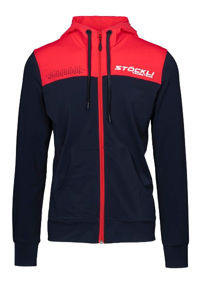 Stoeckli Hoody Jacket Fullzip WRT Black Red - 2023/24