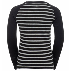 Underwear shirt ODLO Active Warm Eco Kids Stripes BL Top Crew Neck LS Black/Grey Melange - 2022/23