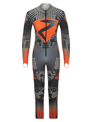 Guma narciarska Ziener RCE Racesuit Padded Junior Black Foggy Print Orange Pop - 2023/24