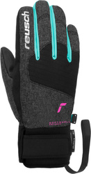 Rękawice Reusch Simon R-TEX XT Junior Black Melange/Bachelor Button/Knockout Pink - 2024/25