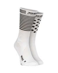 Skarpety rowerowe X-SOCKS Bike Race 4.0 Arctic White/Dot/Stripe - 2024