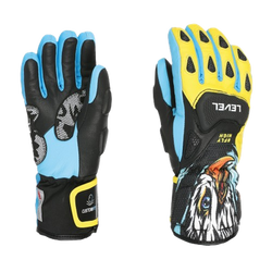 Gloves Level SQ JR CF Yellow/Blue 2024/25