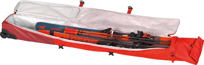 Pokrowiec na narty Atomic RS Double Ski Wheelie Red/Rio Red - 2024/25