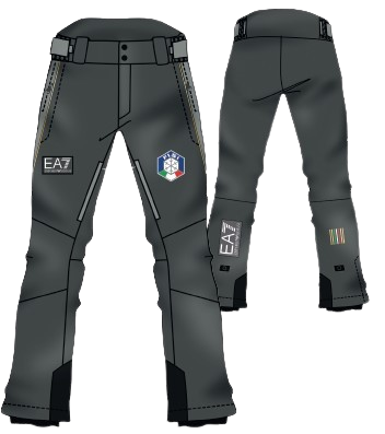 Męskie Spodnie narciarskie Emporio Armani Fisi Ski Pant Dark Grey - 2024/25