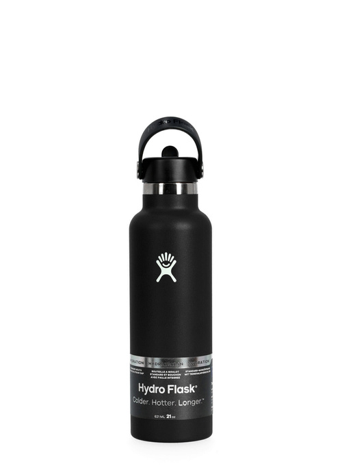 Butelka termiczna HYDRO FLASK 21 OZ Standard Flex Straw Cap Black