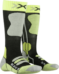 Skarpety narciarskie X-SOCKS Ski Junior 4.0 Anthracite Melange/Green Lime - 2019/20