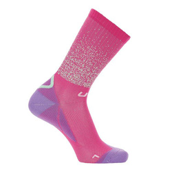 Cycling Socks UYN Lady Cycling Aero Pink/Violet - 2023