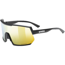 Sonnenbrille Uvex Sportstyle 235 P - Black Mat/Mirror Yellow - 2023