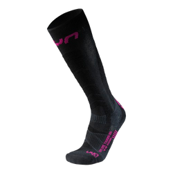 Skisocken UYN Women Ski Touring One Bio Socks Black/Pink Yarrow - 2024/25