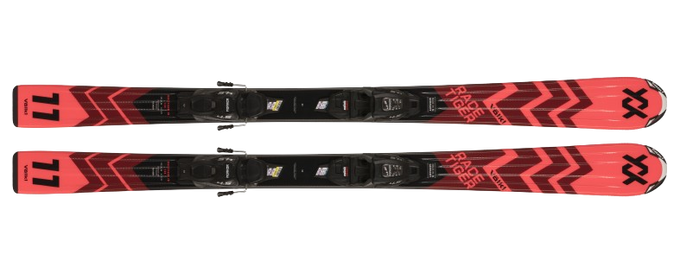 Ski Volkl Racetiger Junior Red (100 - 120) + 7.0 vMotion JR Black - Anthracite - 2024/25