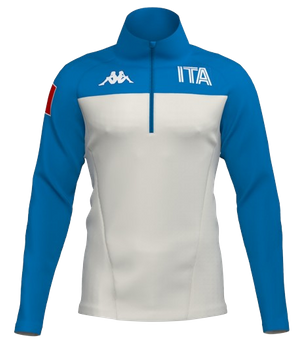 Bluza polarowa Kappa 6CENTO 687BK ITA White Coconut/Blue - 2024/25