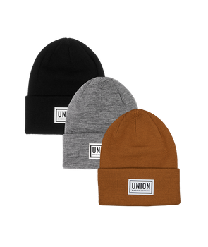 Czapka Union High Cuff Beanie (3pcs) Black, Grey, Brown - 2024/25