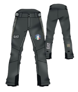 Damskie Spodnie narciarskie Emporio Armani Fisi Ski Pant Dark Grey - 2024/25