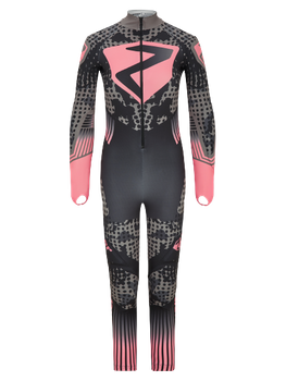 Guma narciarska Ziener RCE Racesuit Padded Junior Black Foggy Print Pink Vanilla - 2023/24