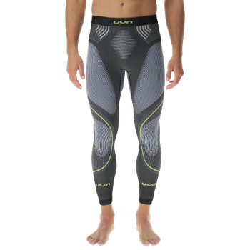 Kalesony UYN Man Evolutyon UW Pant Long Melange Anthracite Melange/Blue/Yellow Shiny - 2023/24