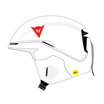 Kask Dainese Nucleo Mips Pure White/Red - 2023/24