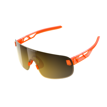 Okulary POC Elicit Fluo. Orange Translucent/Clarity Road/Partly Sunny Gold