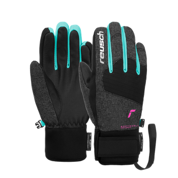 Rękawice Reusch Simon R-TEX XT Junior Black Melange/Bachelor Button/Knockout Pink - 2024/25