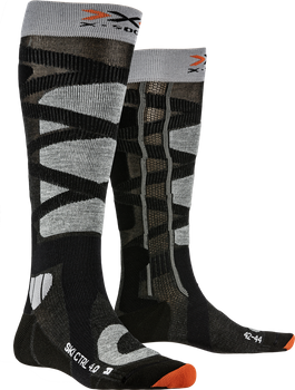 Skarpety narciarskie X-Socks Ski Control 4.0 Anthracite Melange/Stone Grey Melange - 2024/25