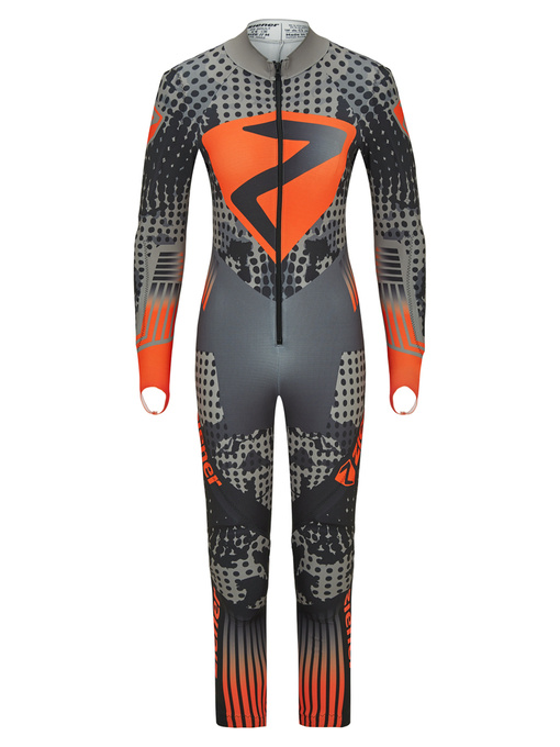 Guma narciarska Ziener RCE Racesuit Black Foggy Print Orange Pop - 2024/25