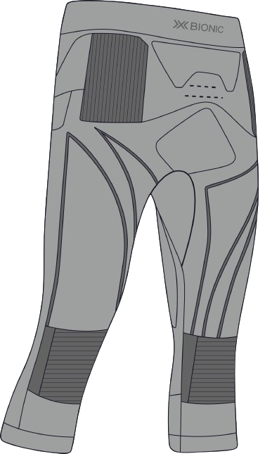 Kalesony X-bionic Energy Accumulator 4.0 Pants 3/4 Men Seal Grey/Light Grey - 2024/25