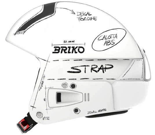 Kask Briko Vulcano FIS 6.8 Graphik Matt/White Black - 2023/24