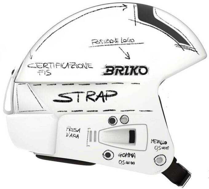 Kask Briko Vulcano FIS 6.8 Graphik Matt/White Black - 2023/24