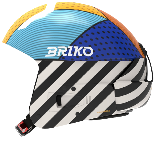 Kask Briko Vulcano FIS 6.8 Graphik Shiny/Black White  - 2023/24