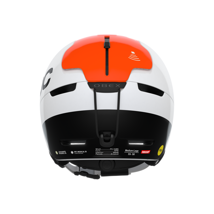 Kask POC Obex Bc Mips Hydrogen White/Fluorescent Orange Avip - 2023/24