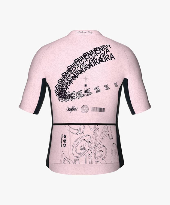 Koszulka rowerowa Energiapura T-Shirt Full Zip Life Idea Pink/Ragl Alexander - 2023