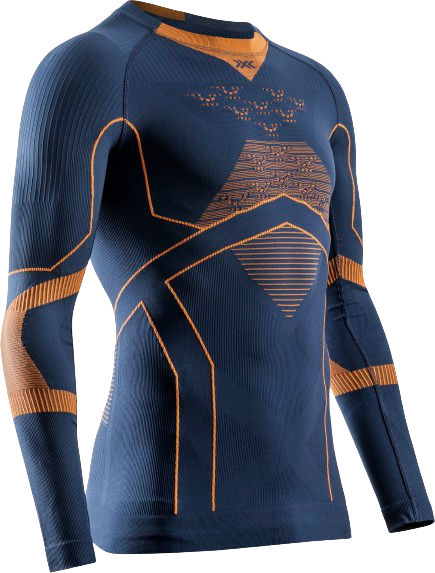 Koszulka termoaktywna X-bionic Energy Accumulator Light Shirt LS Marine/Orange - 2024/25