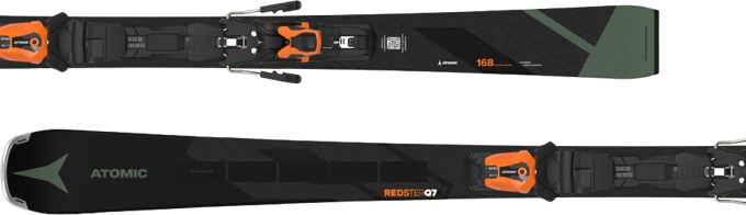 Narty Atomic Redster Q7 Revoshock C + MI 12 GW Black/Orange - 2024/25