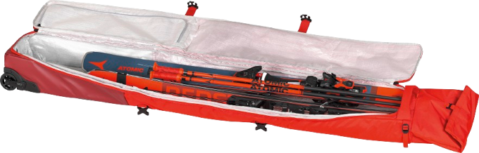 Pokrowiec na narty Atomic RS Double Ski Wheelie Red/Rio Red - 2024/25