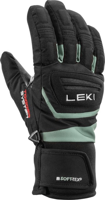 Rękawice LEKI Griffin 3D Junior Black/Dusty Green - 2024/25