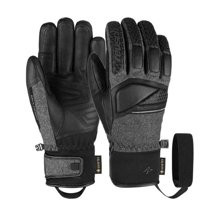 Rękawice REUSCH Alexis Pinturault GTX + Gore Grip Technology Black/Grey Alpine Melange - 2022/23