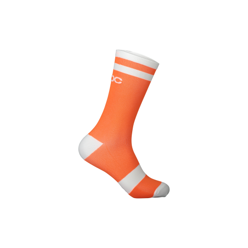 Skarpetki POC Lure MTB Sock Long Zink Orange/Hydrogen White - 2022