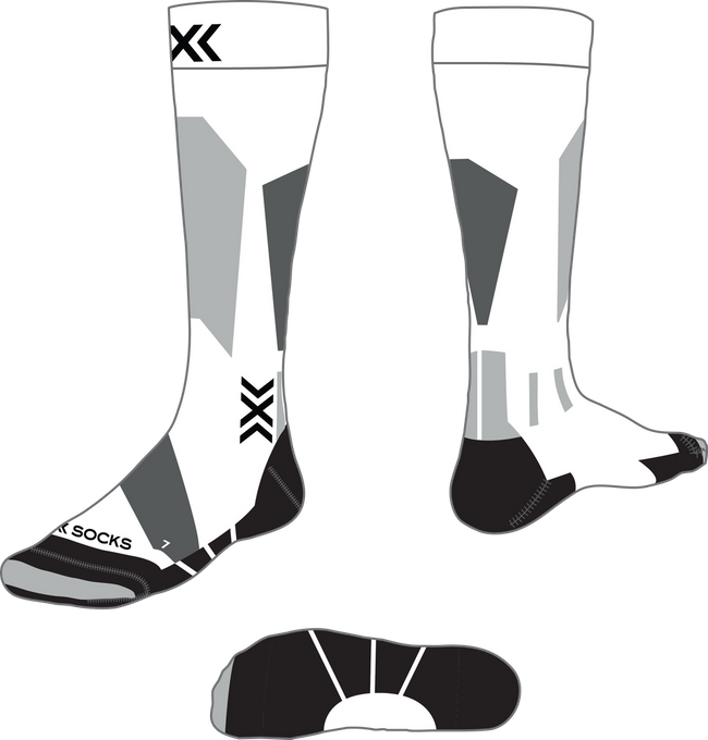 Skarpety X-socks Ski Discover OTC WMN X White/Grey - 2024/25